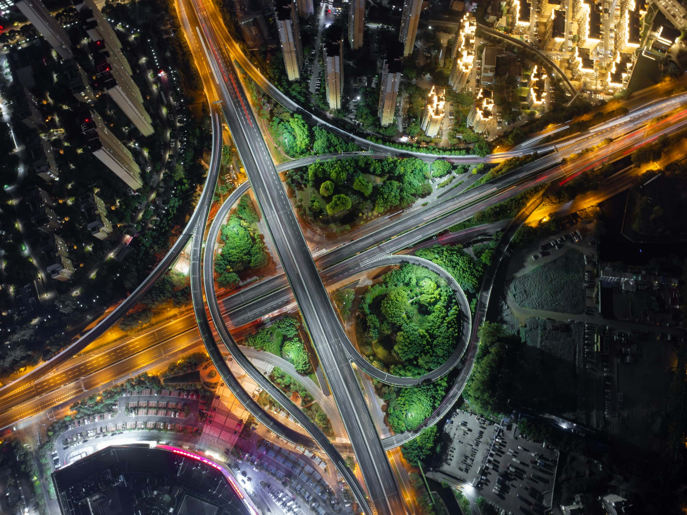 Large modern transport interchange representing Saudi infrastructure transformation and smart city development