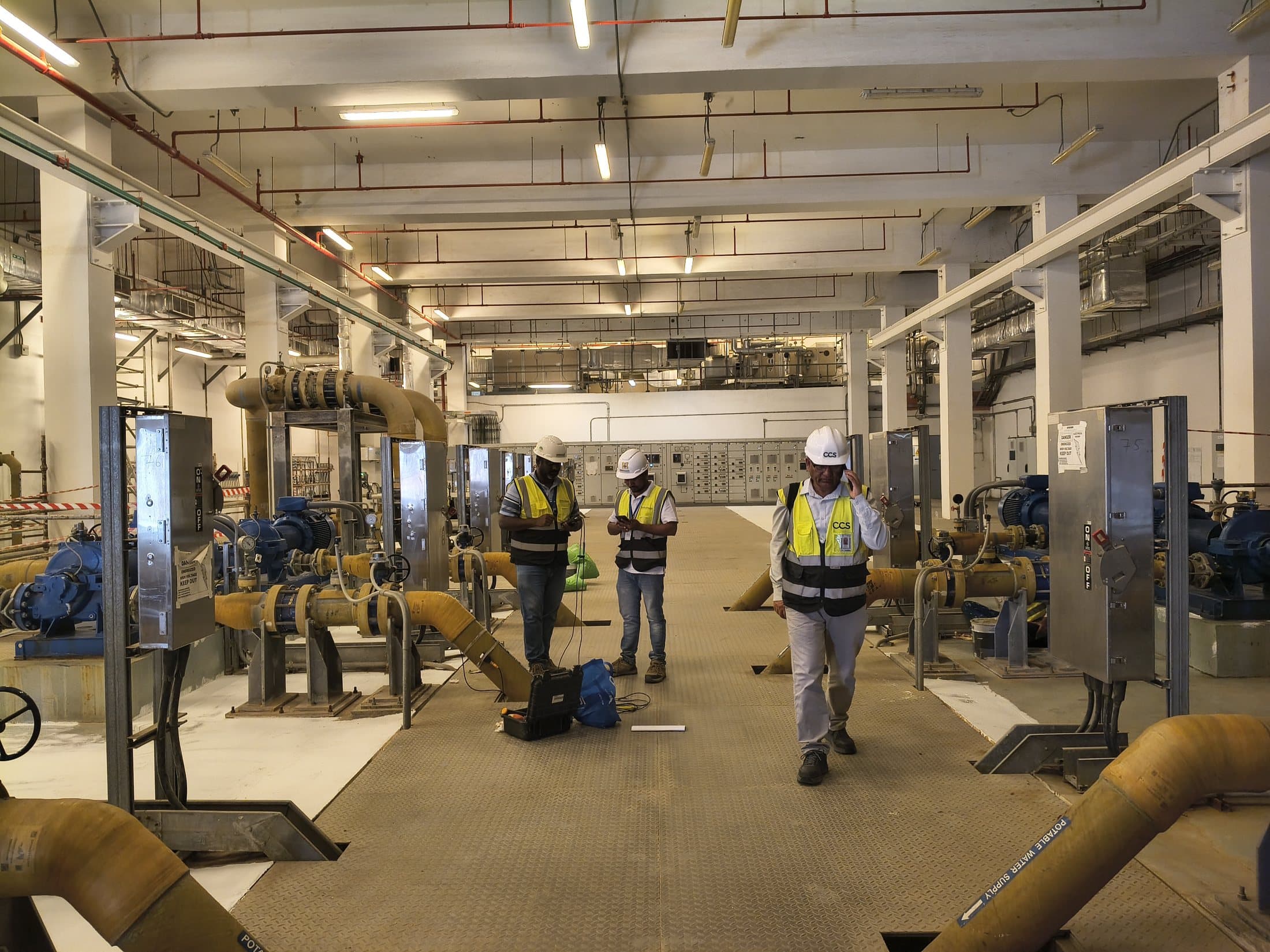 Starmass engineers integrating field monitoring systems inside operational infrastructure
